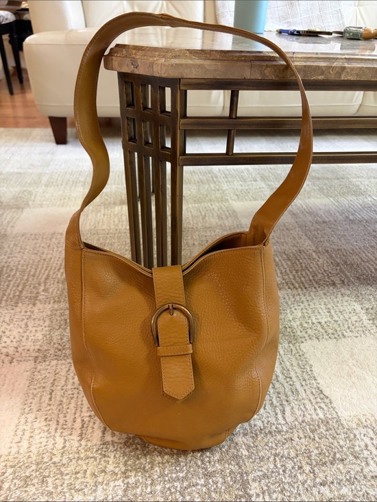 Handbags - Vintage Couture Line Donald Pliner Camel Leather Shoulder Bag Made in Italy